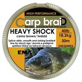 Suretti šňůra Heavy Shock Camo Brown 30m 60lb