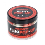 Mikbaits Plovoucí Boilies Fluo Brusinka Česnek 150ml 18mm