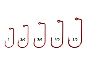 Ice Fish Jigový háček 570B vel.3/0 10 ks Červený