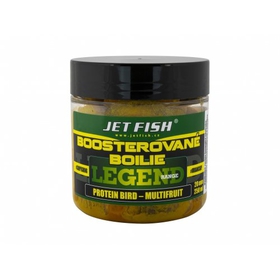 Jet Fish Boosterované boilie Legend Range 250ml 24mm Protein Bird Multifruit