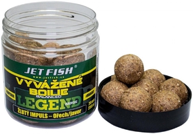 Jet Fish vyvážené boilie Legend range 250ml 24mm Žlutý impuls Ořech/javor