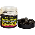 Jet Fish Feederové halibut pelety v dipu 120g 12mm Jahoda