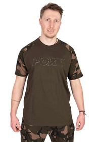 Fox Tričko Khaki Camo Outline Velikost XXL