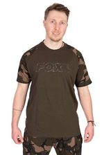 Fox Tričko Khaki Camo Outline Velikost XL