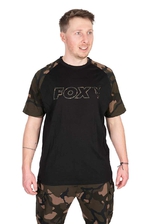 Fox Tričko Black Camo Outline Velikost XL