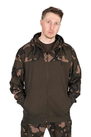 Fox Mikina LW Khaki / Camo Split Zip Hoody Velikost XL