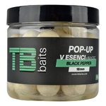 TB Baits Plovoucí Boilie Pop-Up White Black Pepper + NHDC 65 g 16mm