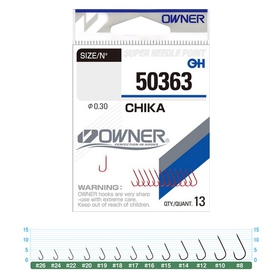 Owner Háček s lopatkou 50363 vel.14 12 ks Chika Red