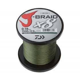 Daiwa Pletená šňůra J-Braid x4 Dark Green 1 m 0,16 mm