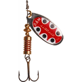 DAM Třpytka Standard Spinner vel.2 4g Silver Black Dot