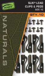 Fox Závěsky Edges Naturals Slik Lead Clip& Pegs vel.10 10 ks