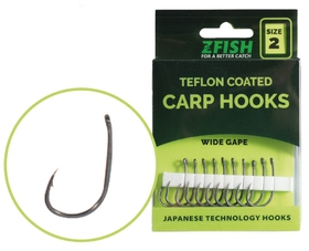 Zfish Teflonové Háčky Wide Gape 10 ks v.6