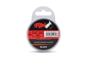 Spomb Ujímaná šoková šňůra Tapered Braided Leaders 3x10 m 50-20 lb Red