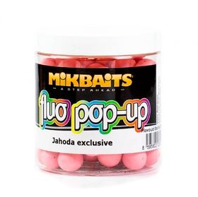Mikbaits plovoucí fluo boilie 250ml Jahoda Exclusive 14mm