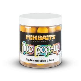 Mikbaits plovoucí fluo boilie 250ml Sladká kukuřice 14mm