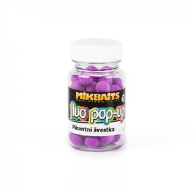 Mikbaits Plovoucí fluo boilie 60ml Pikatní Švestka 10mm