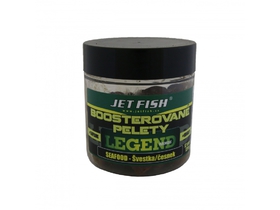 Jet Fish Boosterované boilie Legend Range 250ml 20mm Seafood Švestka/Česnek 