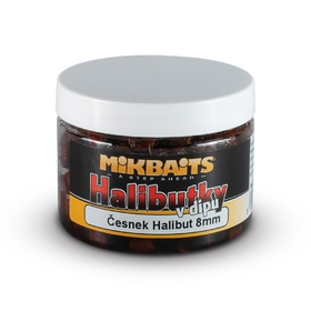 Mikbaits halibutky v dipu 150ml 8mm Česnek Halibut 