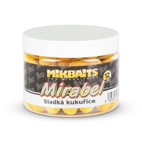 Mikbaits Fluo boilie Mirabel 150ml 12mm Sladká kukuřice 
