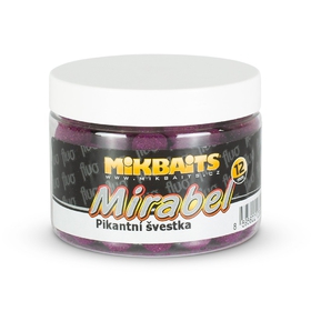 Mikbaits Fluo boilie Mirabel 150ml 12mm Pikantní švestka 