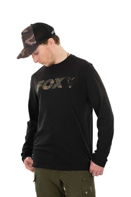 Fox tričko Long Sleeve Black/Camo T-Shirt vel.XL