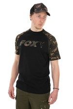 FOX tričko Raglan T-Shirt Black/Camo vel.M