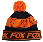 FOX čepice Black & Orange Lined Bobble