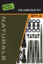 Fox Montáž Naturals Zig Lead Clip Kit 5 ks