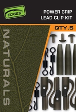 Fox Montáž Naturals Power Grip Lead clip kit 5 ks
