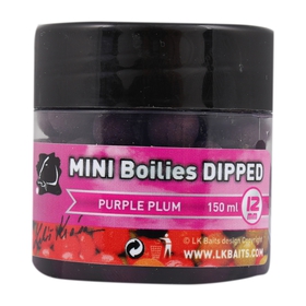 LK Baits Mini Boilies v Dipu Purple Plum 150ml 12mm 