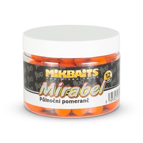 Mikbaits Fluo boilie Mirabel 150ml 12mm Půlnoční pomeranč 